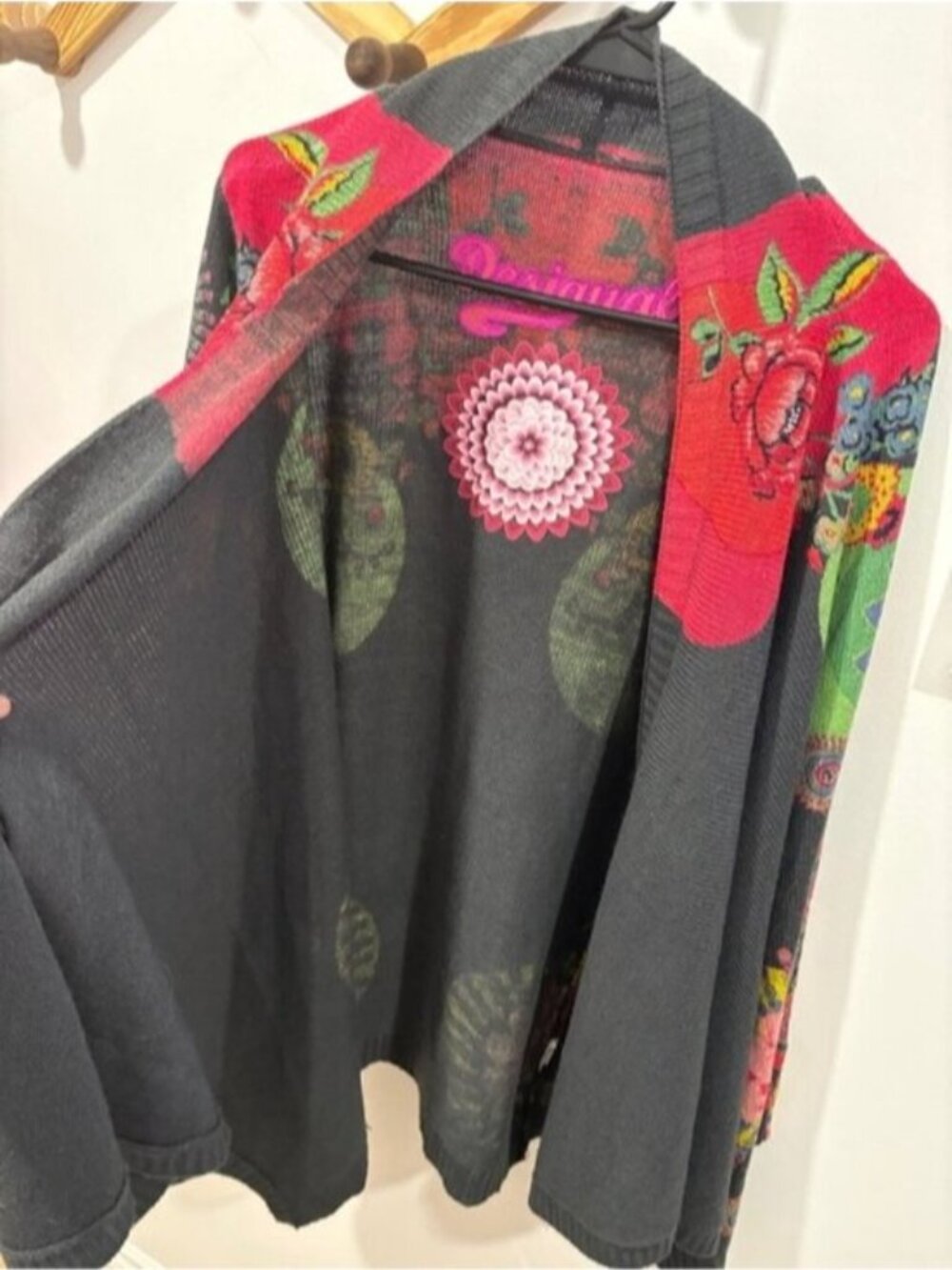 Desigual floral pattern drape cardigan - Picture 8 of 9